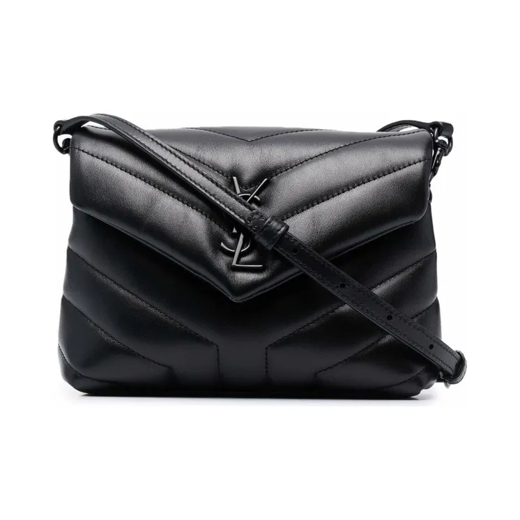 SAINT LAURENT Leather Shoulder Bag, Crossbody Bag, Handbag Women's Black-0