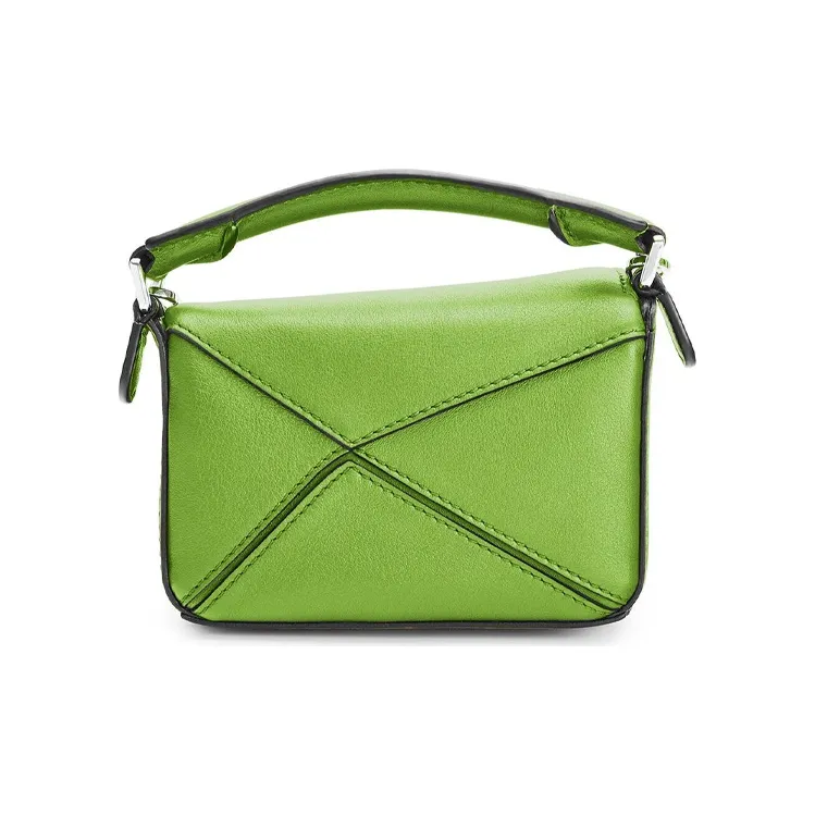 LOEWE Puzzle Cow Leather Handbag Shoulder Bag Crossbody Bag Extra Mini Women's Apple Green-2