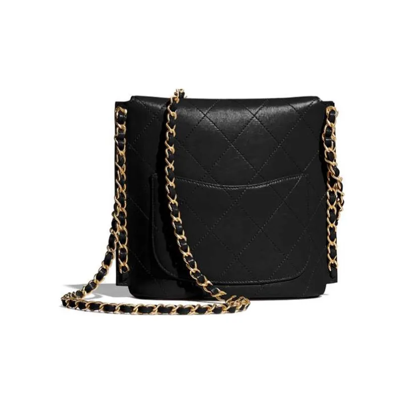 CHANEL Gabrielle Calfskin Shoulder Bag, Crossbody Bag Women's Black-1