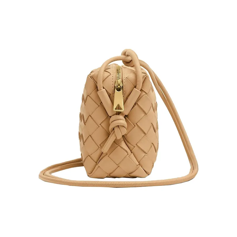 Bottega Veneta Loop Intrecciato Camera Bag Mini Almond-1