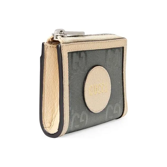 GUCCI Off The Grid Nylon With Leather Wallet Mini Unisex Dark Gray-1