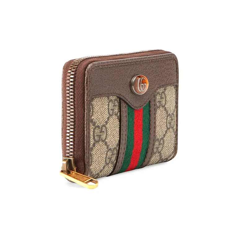 GUCCI Ophidia Canvas Coin Purse, Card Holder Unisex Ebony-1