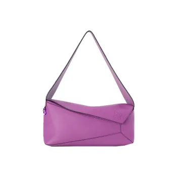 LOEWE Puzzle Hobo Bag In Nappa Calfskin Bright Purple