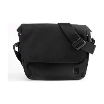 KNOMO Polyester Square Bag One Shoulder Messenger Bag Commute Crossbody Bag Men's Black