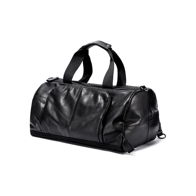 Ace Paul Cow Leather Handbags Travel Bags Regular Unisex Black-1