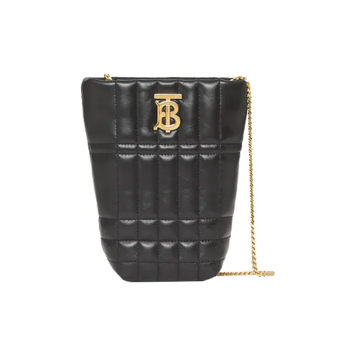 Burberry Lola Lola Bag Quilting Lambskin Handbag Crossbody Storage Bag Bucket Bag Shoulder Bag Women's Black