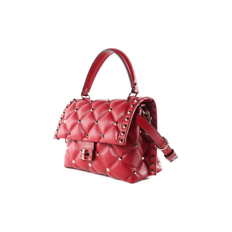 Valentino Cow Leather Shoulder Bag Crossbody Bag Handbag Women's Deep Red-1