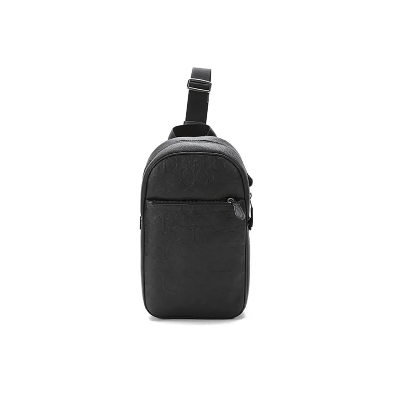 COACH Metropolitan Leather Shoulder Bag Crossbody Bag Sling Bags Small Size Men's Black-0