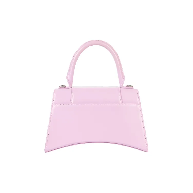 Balenciaga Hourglass Cow Leather Crossbody One Shoulder Handbags Women's Light Pink-2