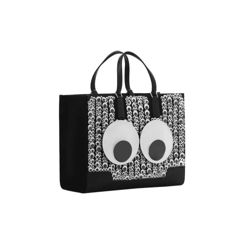RIMOWA Canvas With Full Grain Leather Tote Unisex Black/White-1