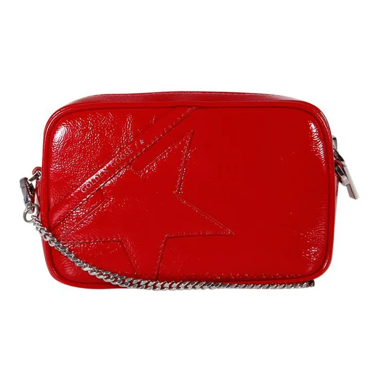 Golden Goose Super-Star Leather Shoulder Bag Women's Red-0