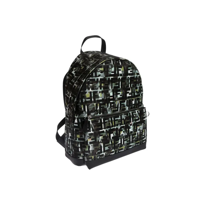 FENDI Polyester Backpack Men's Green/Black-1