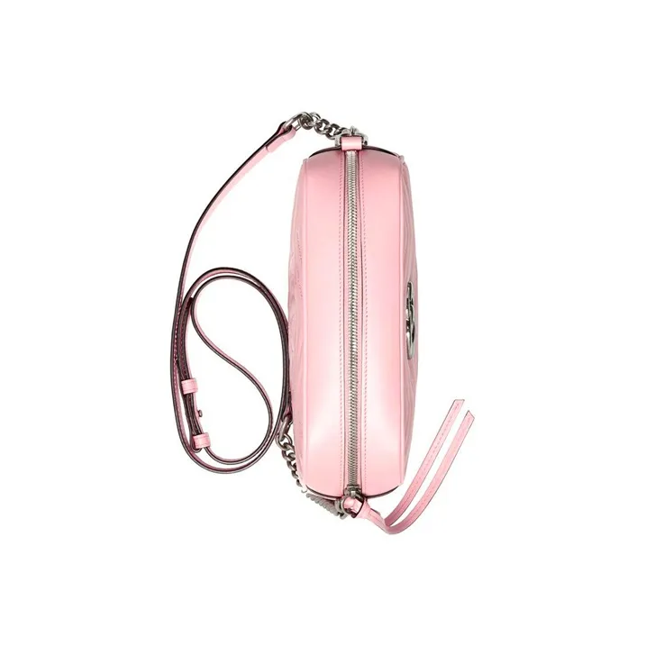GUCCI Marmont Zip Around Shoulder Bag GG Small Pastel Pink-3