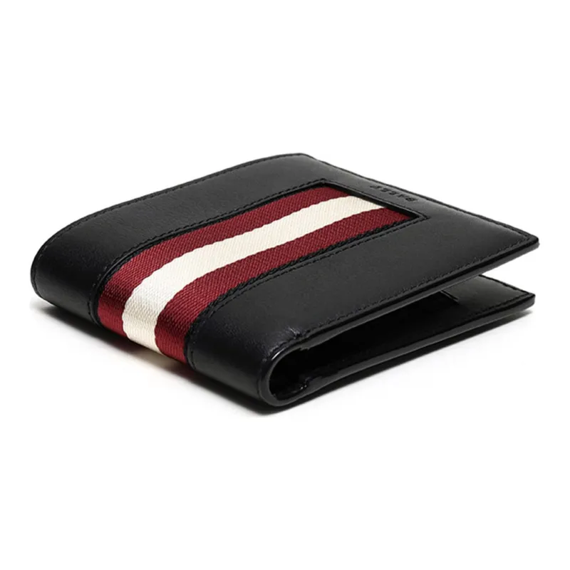 BALLY Cow Leather Wallet Men's Black-3