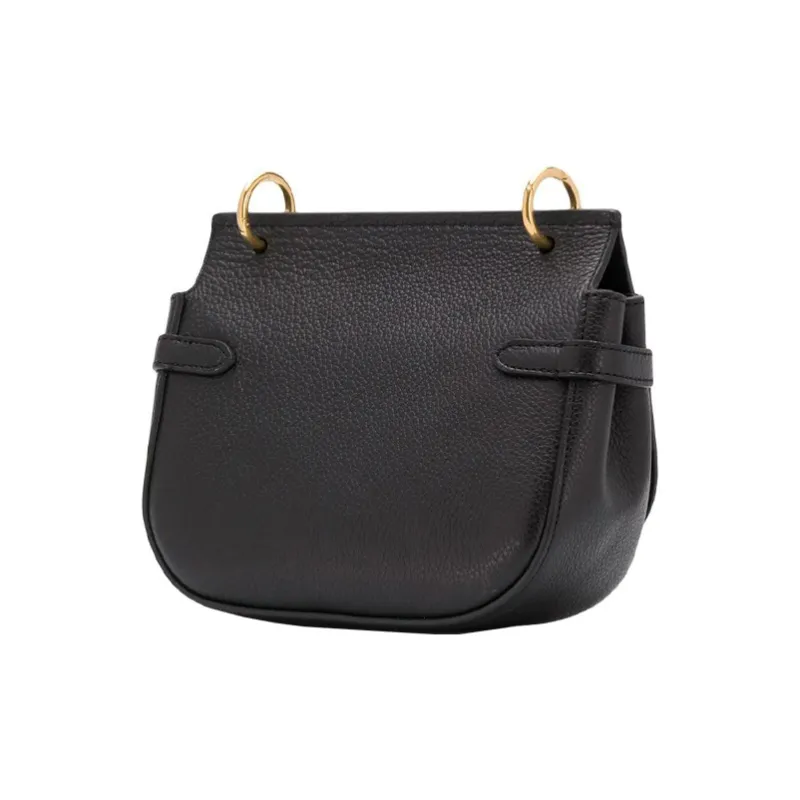 Mulberry Leather Shoulder Bag Women's Black-1
