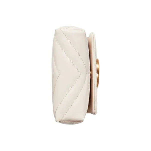 GUCCI Quilting Leather Chain Bag IPhone Case Handbag Shoulder Bag Cell Phone Pouch Women's White-6