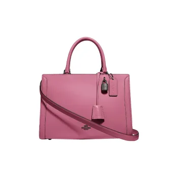 COACH Zoe Calfskin Leather Tote Bag Shopping Bag Crossbody Bag Shoulder Bag Crossbody Handbag Regular Women's Pink Rose