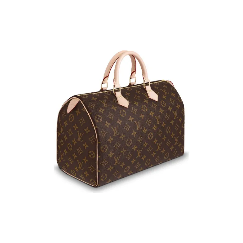 LOUIS VUITTON Speedy Canvas With Leather Pillow Bag Handbag 35 Women's Brown-1