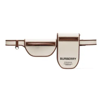 Burberry Olympia Canvas With Leather Fanny Pack Women's Beige/Brown