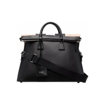 Maison Margiela Cow Leather Tote Bag, Shopping Bag, Handbag, Briefcase Men's Black