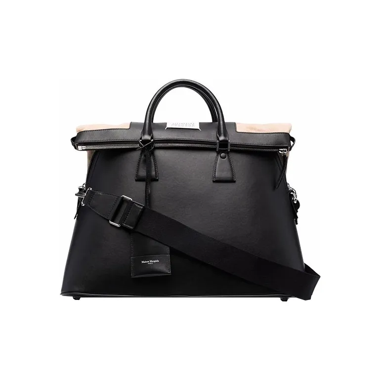 Maison Margiela Cow Leather Tote Bag, Shopping Bag, Handbag, Briefcase Men's Black-0