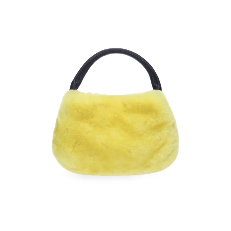 QULU Wool Portable Crossbody Cell Phone Pouch Mini Women's Ecru Jasper Yellow Milk Coffee Black-23