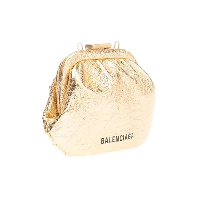 Balenciaga Artificial Leather Wallet Regular Women's Gold-1