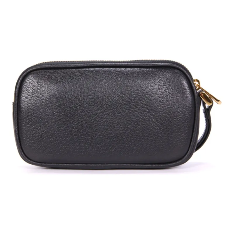 GUCCI Leather Wristband Clutch Mini Women's Black-1