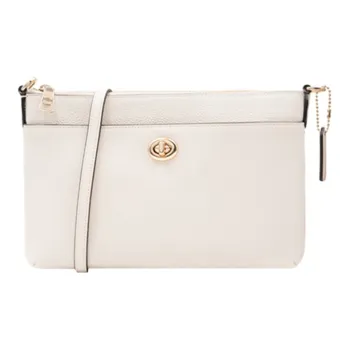 COACH Cow Leather Shoulder Bag Women's White