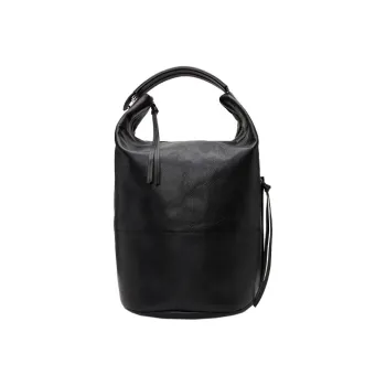 Lemaire Vegetable-Tanned Leather Handbag Backpack Men's Black