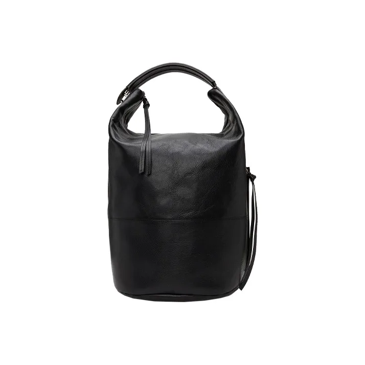 Lemaire Vegetable-Tanned Leather Handbag Backpack Men's Black-0
