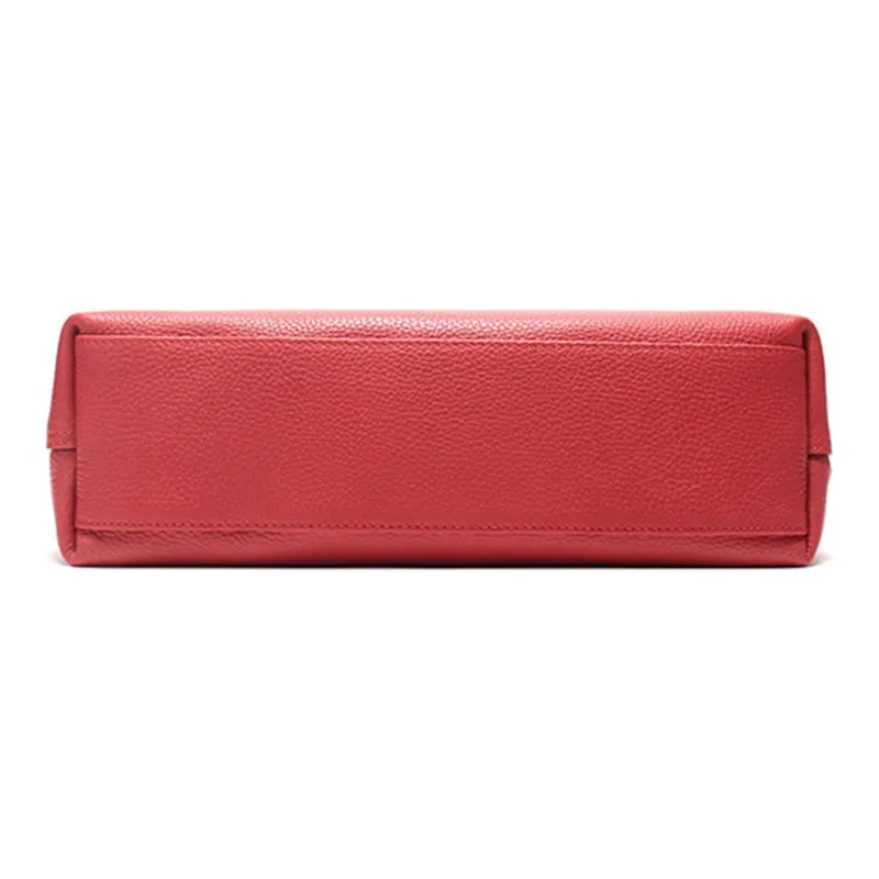 LONGCHAMP Roseau Cow Leather Handbag Shoulder Bag Medium Size Women's Red-4