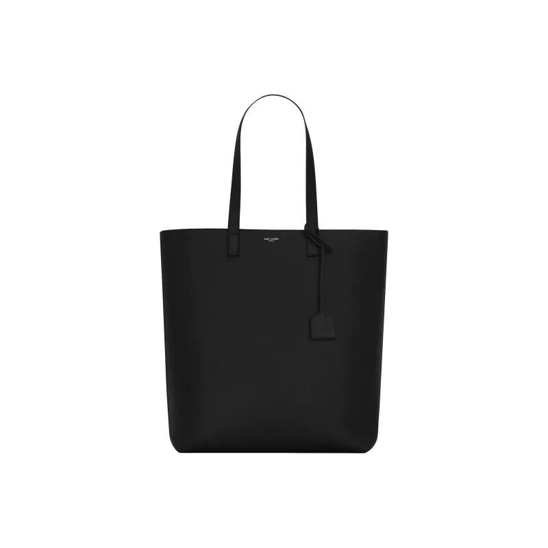 SAINT LAURENT Leather Tote Bag Shopping Bag Combo Bag Shoulder Bag Handbag Men's Black-1