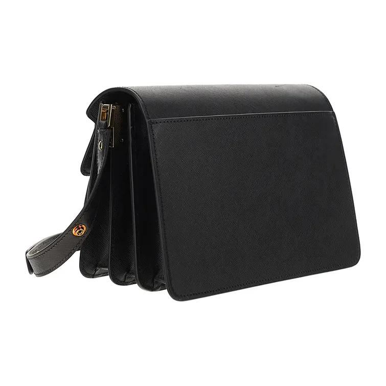 MARNI Trunk Cow Leather Trunk Bag Shoulder Bag Crossbody Bag Women's Black-2
