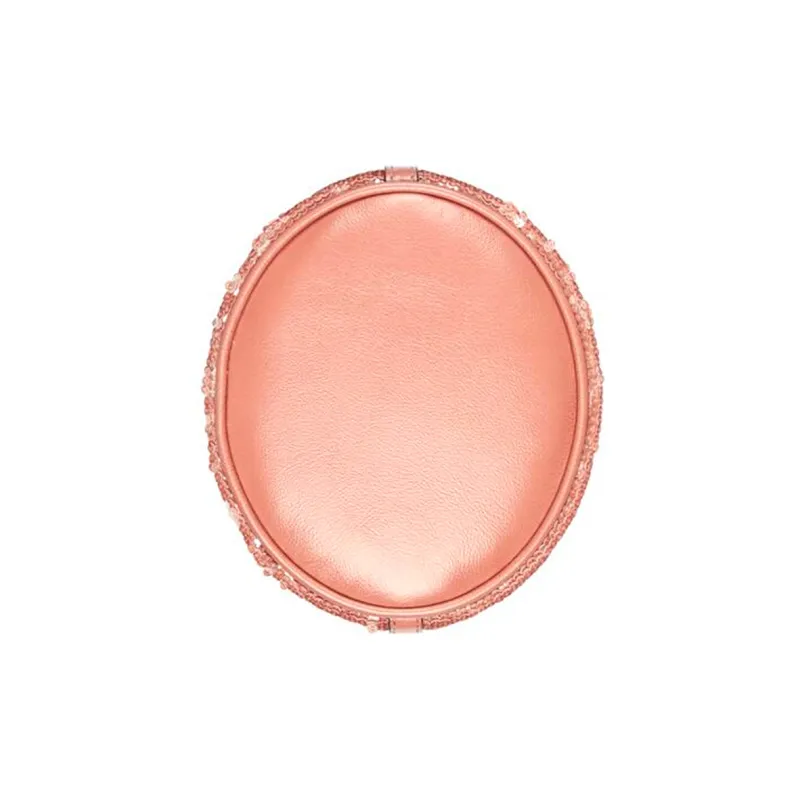 GUCCI Marmont Quilted Sequined Silk With Leather Bucket Bag, Shoulder Bag, Crossbody Bag Mini Women's Light Pink-4