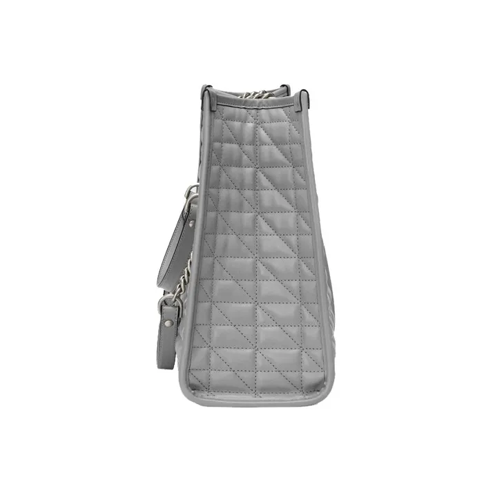 GUCCI Marmont Leather Tote Bag Shopping Bag Handbag Shoulder Bag Women's Gray-3