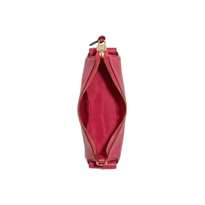 COACH Pennie Pebbled Leather Pillow Shoulder Bag, Crossbody Bag Medium Size Women's Pink-2