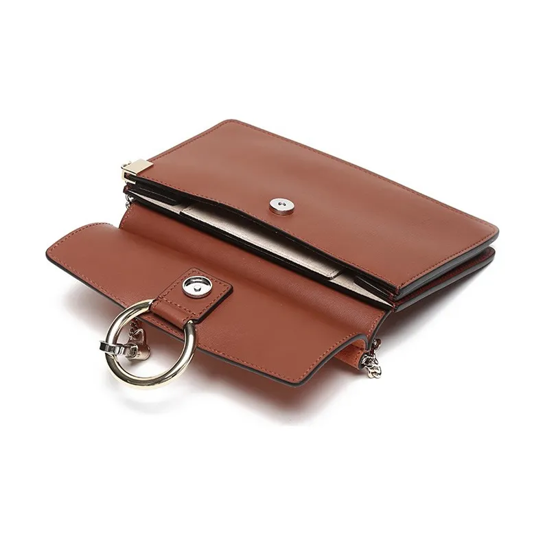 Chloe Cow Leather Crossbody Bag, Shoulder Bag Women's Brown-3