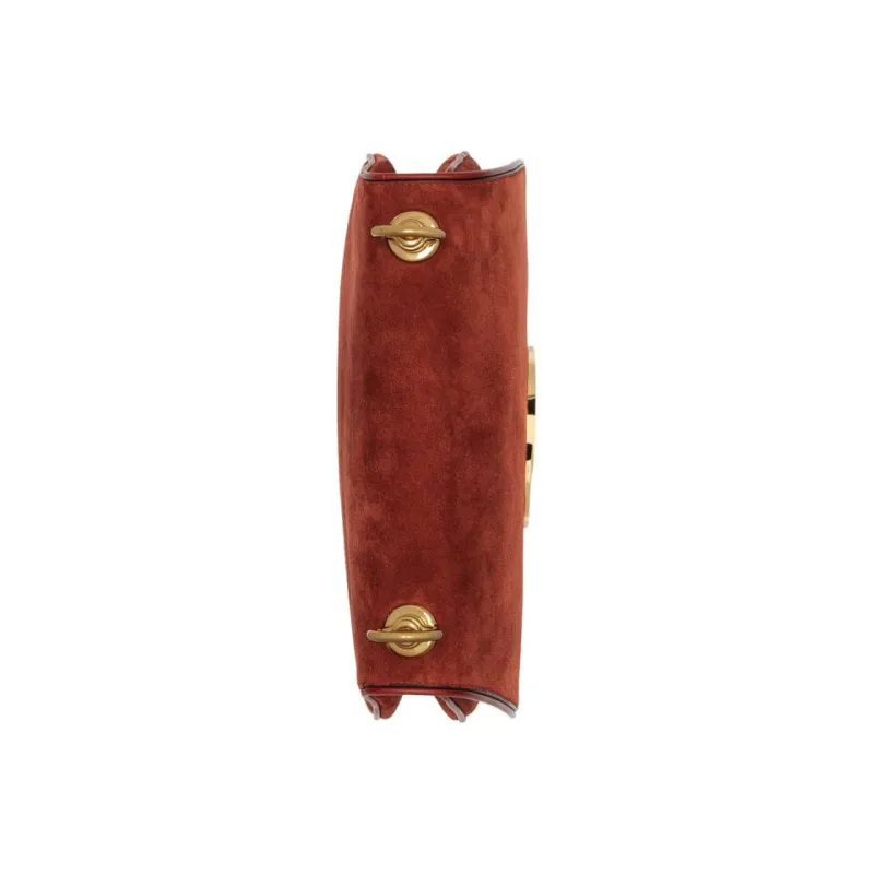 GUCCI Blondie Suede Handbag Shoulder Bag Medium Size Women's Deep Red-6