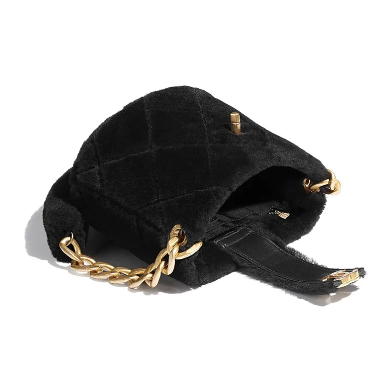CHANEL Lambskin Bucket Bag, Shoulder Bag, Crossbody Bag, Handbag Women's Black-2