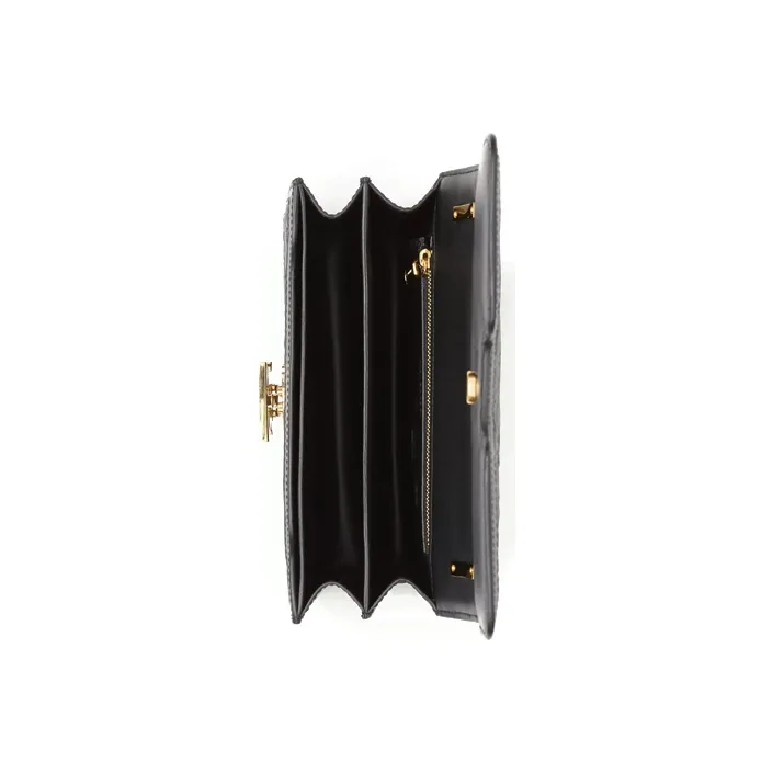 Burberry Lambskin Shoulder Bag Crossbody Bag Small Size Women's Black-3