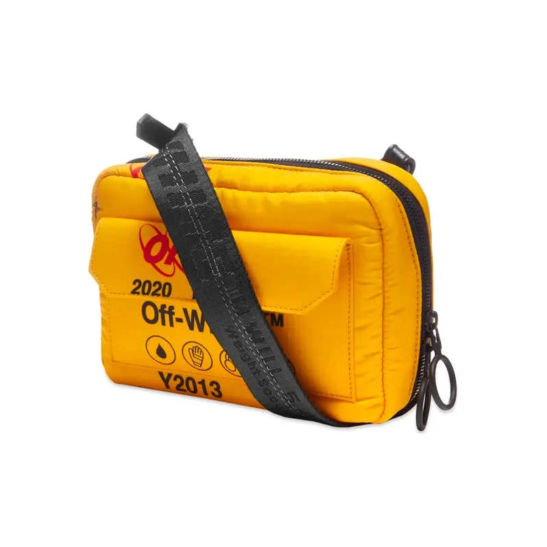 OFF WHITE Polyester Shoulder Bag Crossbody Bag Unisex Yellow-1