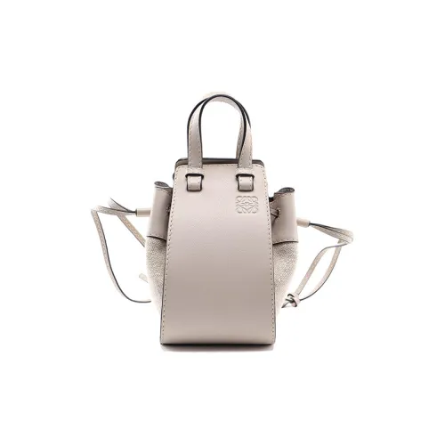 LOEWE Hammock Canvas Shoulder Bag Crossbody Bag Handbag Mini Women's Oat