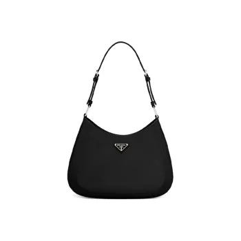 PRADA Cleo Shiny Leather Shoulder Bag Crossbody Bag Women's Black