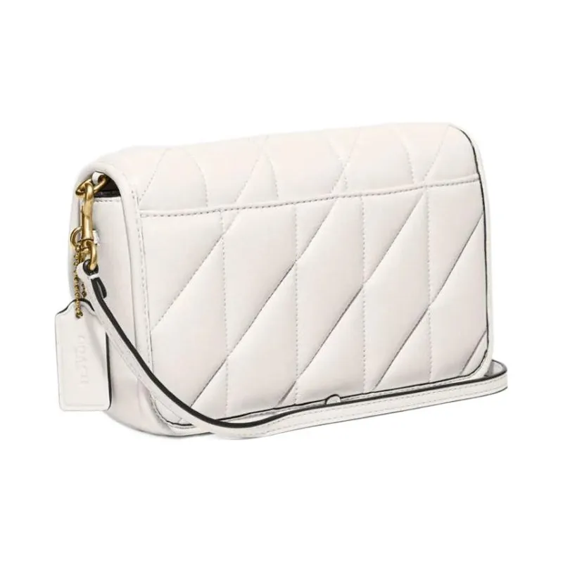 COACH Hayden Nappa Soft Leather Shoulder Bag, Crossbody Bag Trumpets Women's Chalk White-2