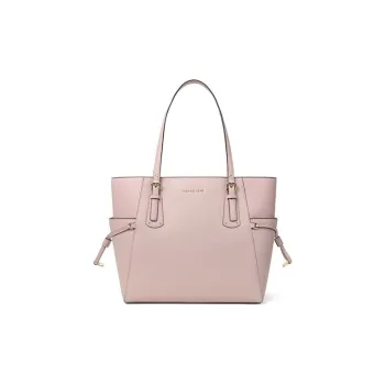 MICHAEL KORS Voyager Leather Catfish Bag, Shoulder Bag, Handbag Small Size Women's Light Pink