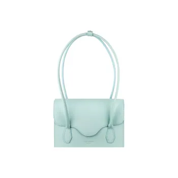 YESE STUDIO Elizabeth Series Cow Leather Shoulder Bag, Handbag Regular Women's Light Blue Green
