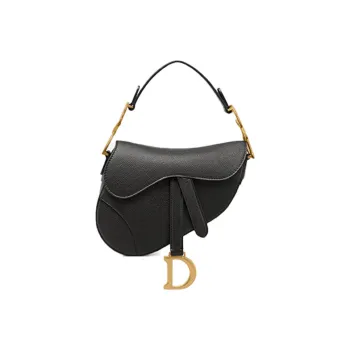 DIOR Saddle Grained Calfskin Saddle Bag, Handbag, Shoulder Bag Women's Black
