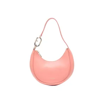 Furla Primavera Leather Dumpling Bag Shoulder Bag Small Size Women's Pink