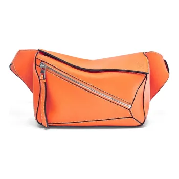 LOEWE Puzzle Smooth Calf Leather Fanny Pack Small Size Men's Orange